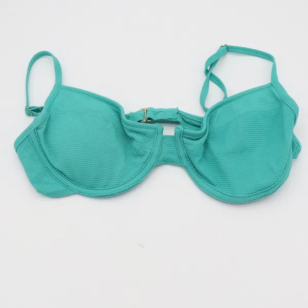 Old Navy Bikini Set Womens M Textured Underwire High Cut Teal Excellent - Image 2