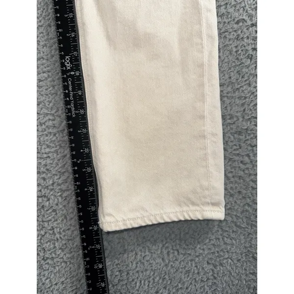 American Eagle Jeans Women‎ 4 Mom Straight Leg Cream Minimalist Academia Neutral - Image 5