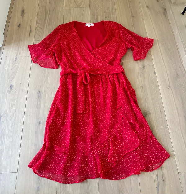 Red Belted Dress - Image 2