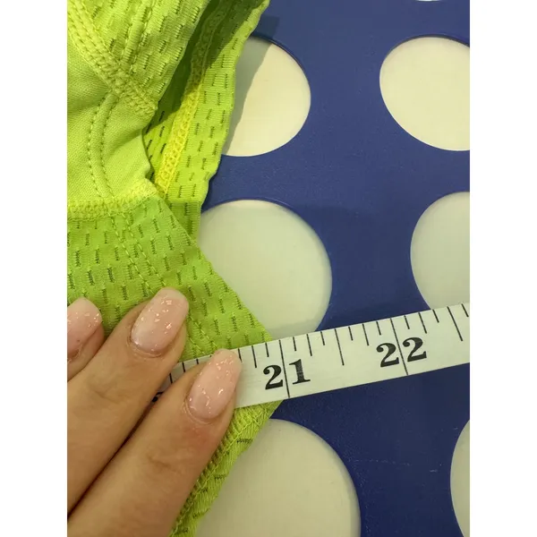 ASICS Running Shirt Women M Lime Green Short‎ Sleeve Breathable Sporty Athletic - Image 5