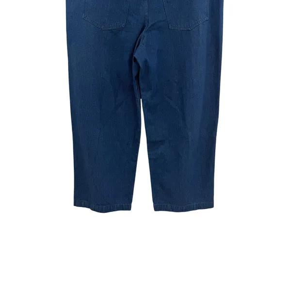 Abercrombie Mid Rise Trouser Jeans Wide Leg Dark Wash Denim‎ Women's 34/18S NWT - Image 6