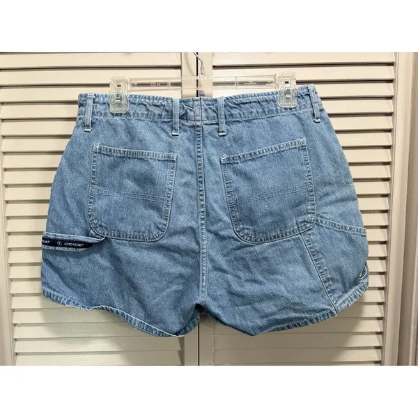 Jordache Denim Shorts Light Wash Size‎ 13/14 Mid Rise Zip Pockets Vintage Y2K - Image 4