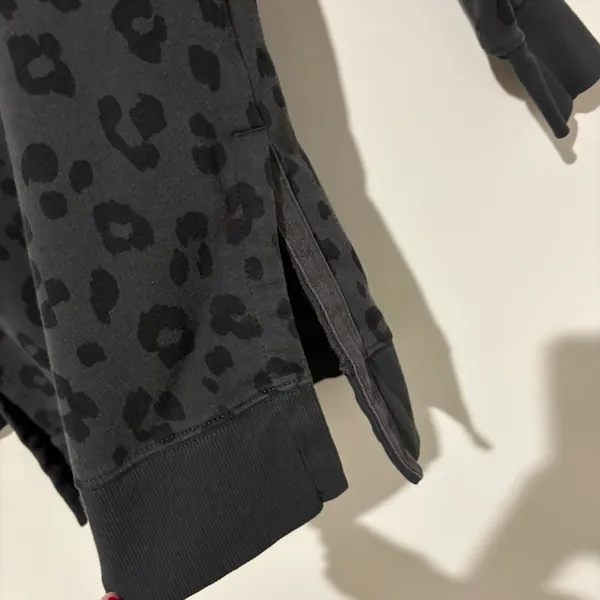 Old Navy cheetah leopard animal Print tunic Sweatshirt grey black size‎ XS - Image 4