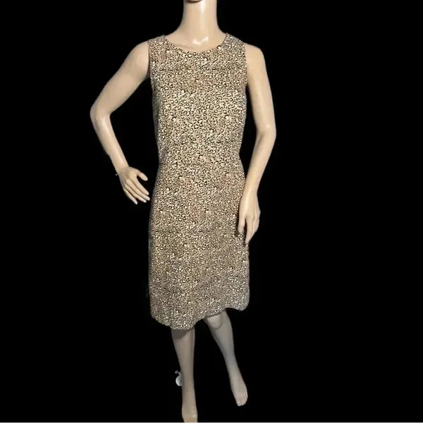 NWT J. CREW Basketweave Sleeveless Sheath Dress Leopard Print Women’s Sz 2 XS/S - Image 4
