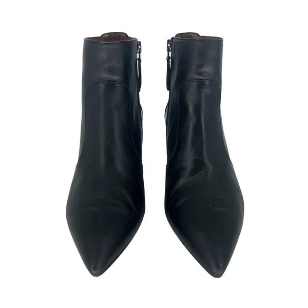 Aquatalia Black Leather Pointed Toe Ankle Boots‎ Size 7.5 - Image 5