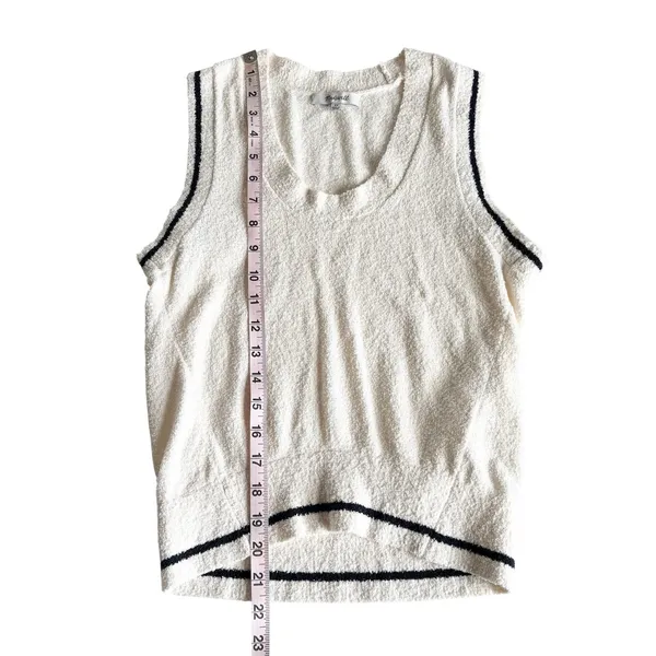 Madewell Boucle Knit Sweater Tank Vest Women’s XS Vintage Ivory - Image 4