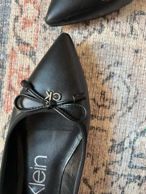 Calvin Klein black pointy ballet flats sz 8M - Image 3