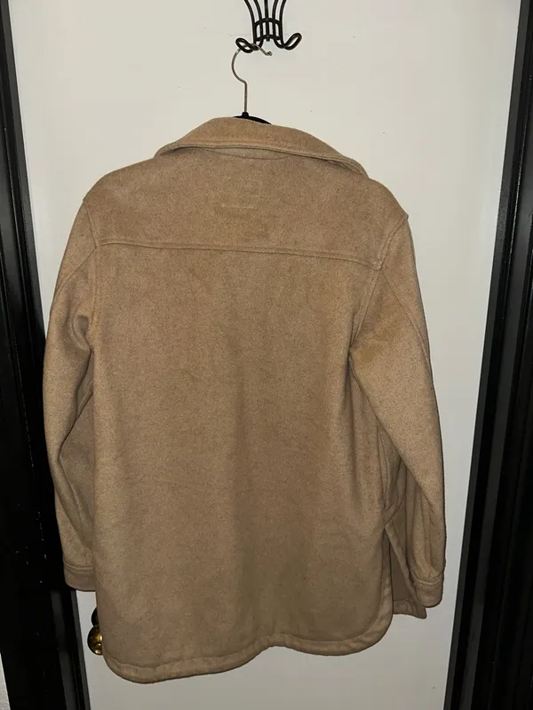 Old Navy Camel Soft Brushed Utility Shirt Jacket in Size Small Tall - Image 6