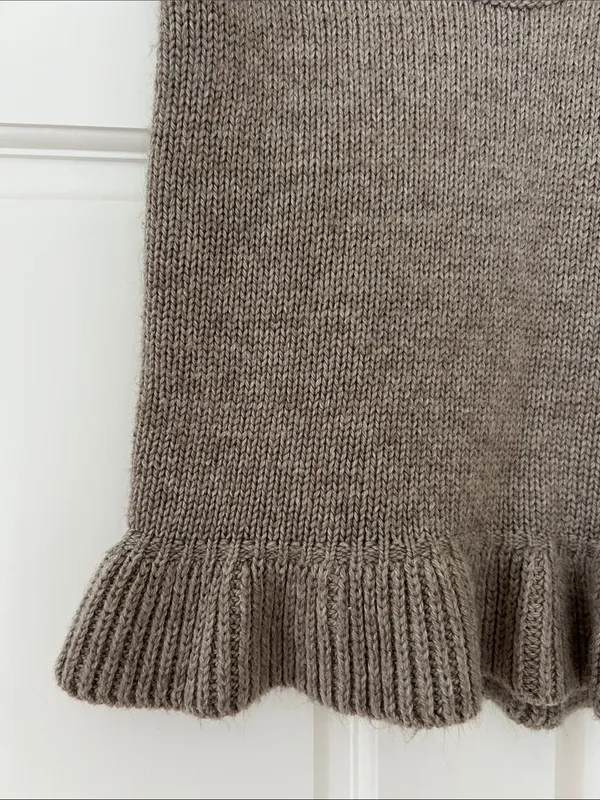 Taupe Ruffle-Hem Knit Tank Top - Image 4