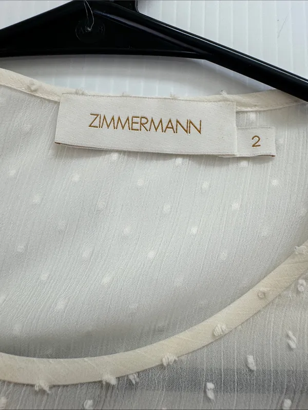 Zimmermann Espionage Pleat Frill Mini Dress Cream Ecru, US 8 Zimmermann size 2 - Image 13