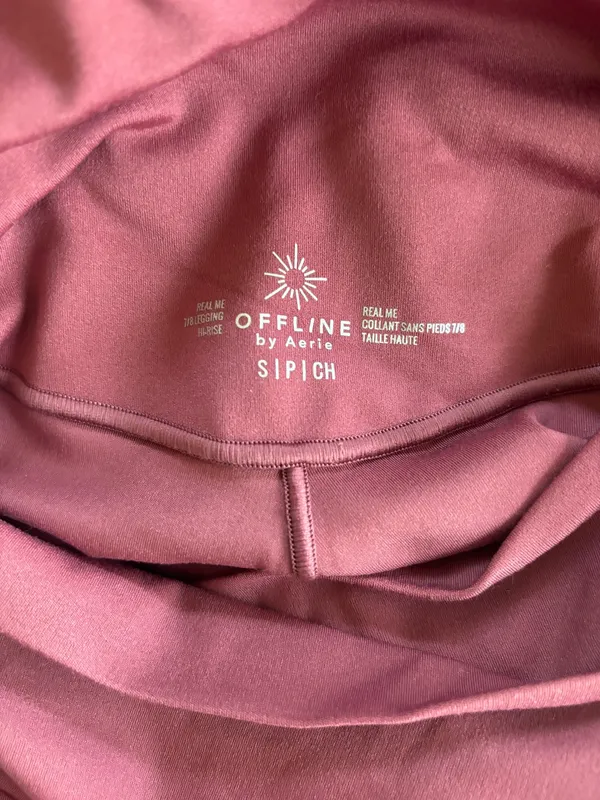 Aerie offline pink crossover leggings women’s size small - Image 3
