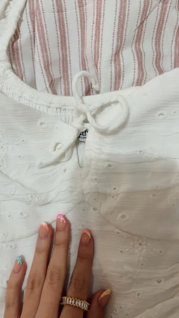 Hollister Long Sleeve Top white - Image 3
