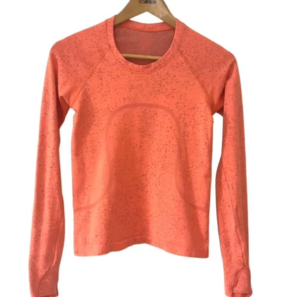 Lululemon Swiftly Tech Long Sleeve Shirt 2.0 Race Length *Highlight Orange - Image 2
