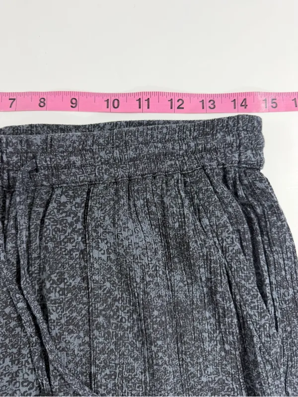 prAna Breathe Wide‎ Leg Lounge Pants Heather Gray Boho Crinkle Pull On Womens S - Image 5