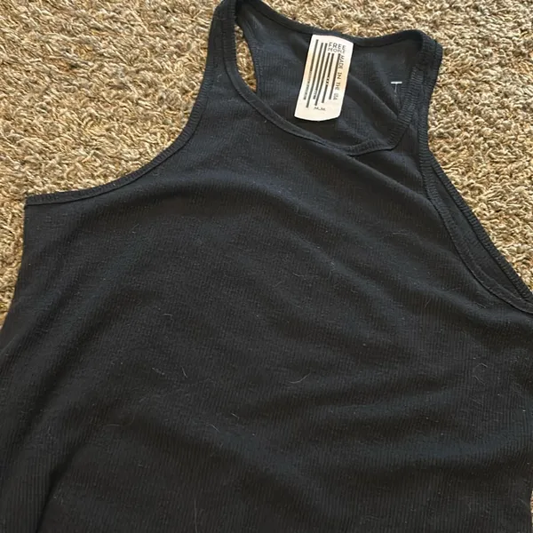 Free People Plain Black Flowy Tank‎ Size Medium - Image 3
