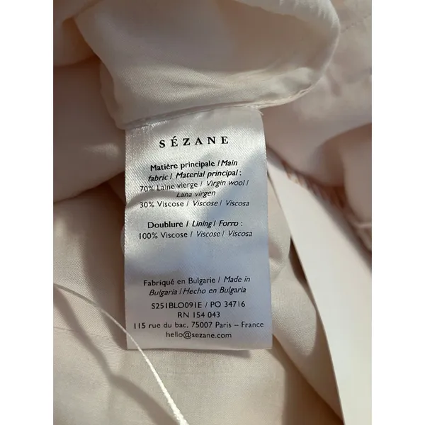 Sézane Strapless Blouse Elian /Tube Top Ecru size 38 US6 New with tags - Image 7