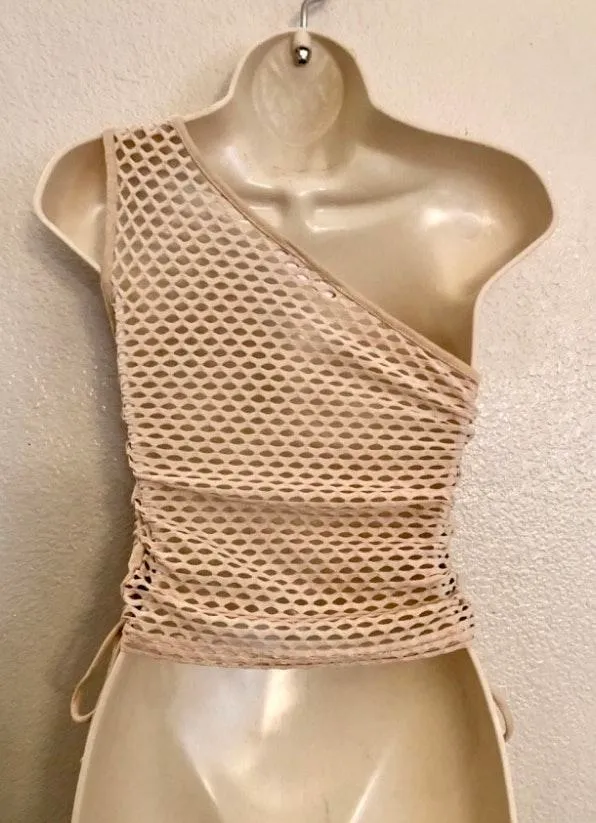 Double Zero NWOT Sexy  stretchy mesh top w/ adjustable sides. - Image 3