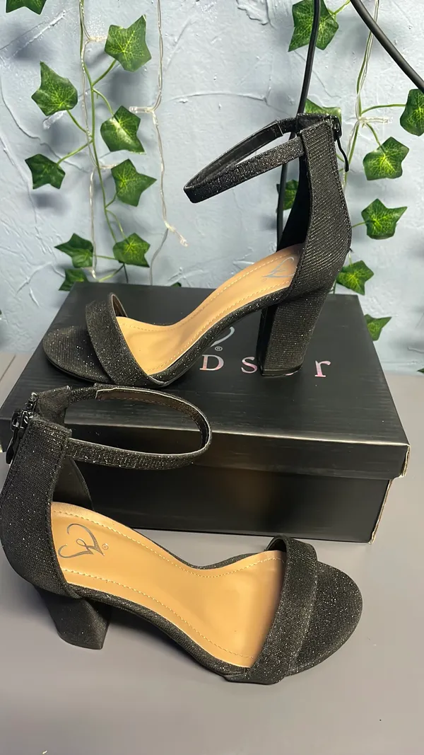 Windsor Sparkly Black Heels - Image 5