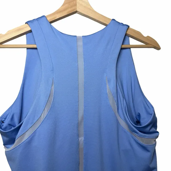 Lucky In Love Linen High Neck Action Tank Women L Peri Blue Tennis Pickleball - Image 6