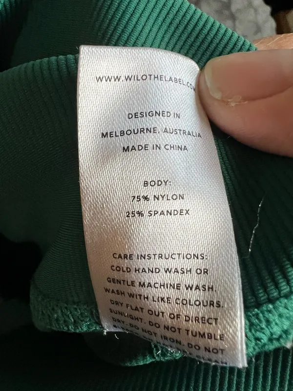 Wilo The Label Green Colorblock Ribbed Performance Leggings‎ - Image 9