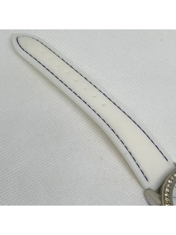 Vernier watch silver tone rhinestones 40mm quartz Roman mop dial running - Image 5