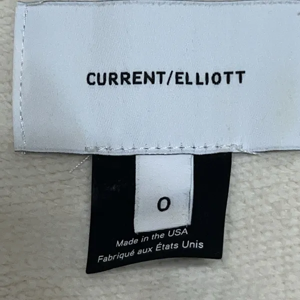 Current/Elliott Womens Top Electric Crewneck Graphic Sweatshirt‎ Size 0 Ivory - Image 8