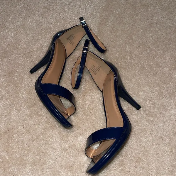 Elegant Navy High Heel Sandals - Image 3