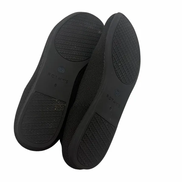 Rothy’s The Flat Black Round Toe Slip On Size 6 Knit Comfort Classic‎ Washable - Image 4