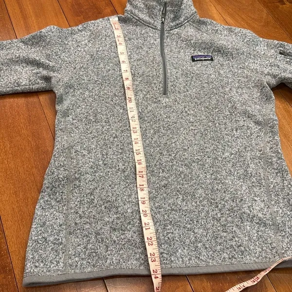 Patagonia women’s 1/4 Zip Better Sweater Heather gray‎ Fleece Jacket SZ M - Image 7