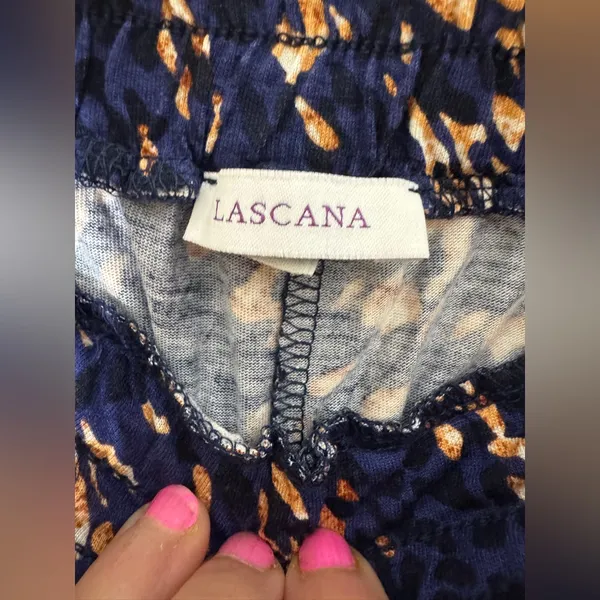lascana Blue Printed Leopard Wide Leg Pull On Pants‎ Size 4 Resort Wear - Image 4