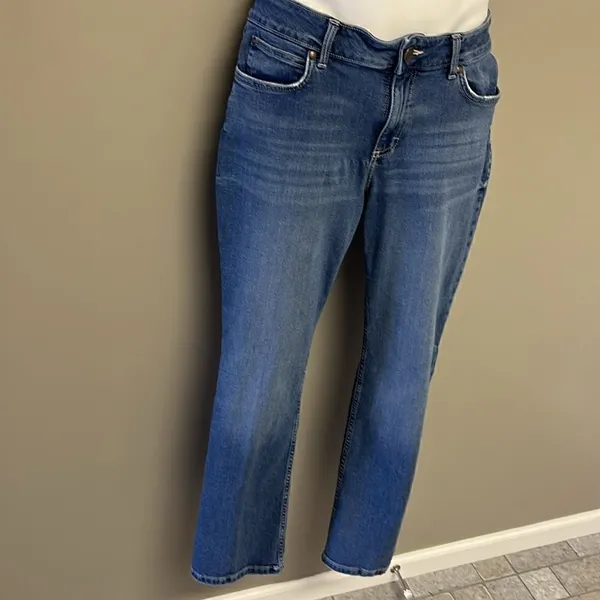 Wrangler Dark Wash Faded Bootcut 5-Pocket Jean w/ W Design on Back Pockets 13 - Image 4