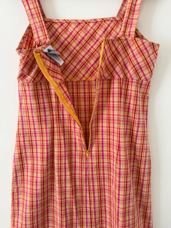 California Concepts Vintage 90s Y2k Pink Plaid Mini Dress - Image 8