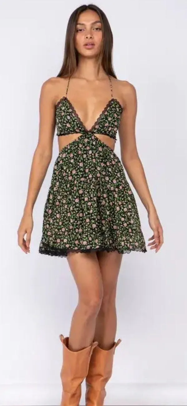 Isabelle’s Cabinet Sky To Moon Floral Cutout Dress - Image 3