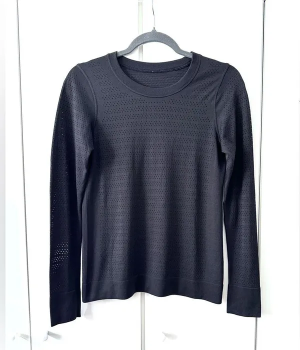 Vintage Lululemon Breeze By Long Sleeve - Black - 6 - Image 6