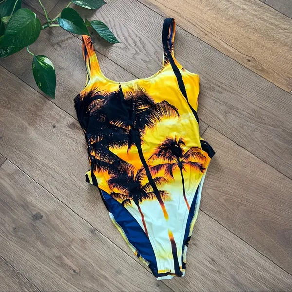 Aerie Sunset Babewatch Cheekiest One Piece Swimsuit M - Image 3