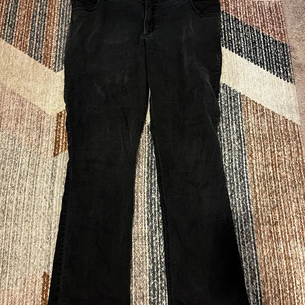 Black Denim Work Pants Size 18 - Image 2