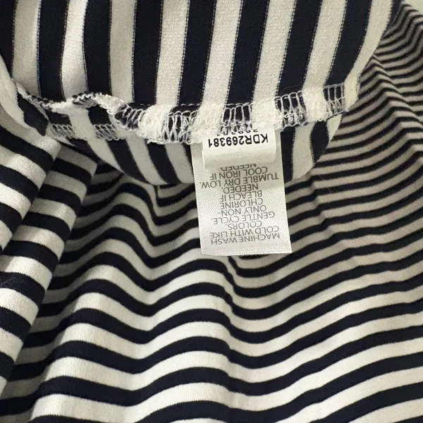 J. Jill Navy And White‎ Stripe Maxi Dress Size Medium - Image 6