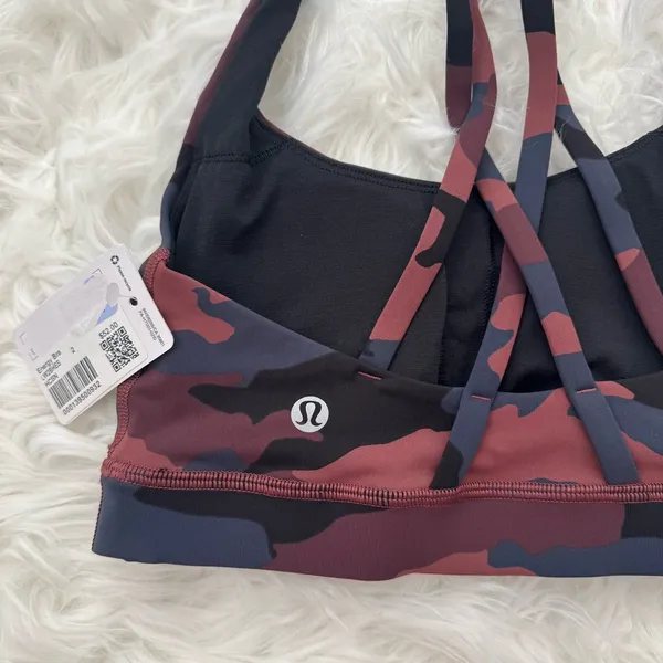 Lululemon Energy Bra Heritage 365 Camo Smoky Red Night Sea Multi Size 2 W2BHES - Image 8