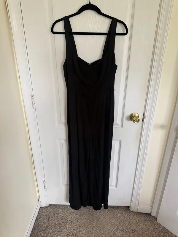 Reformation Wide Leg Black Jumpsuit - Image 3