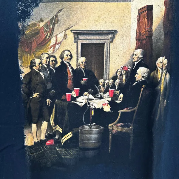 Founding Fathers Funny Beer Kegger Party T-shirt 2XL Shirt - 4th Of July Gear - Image 2