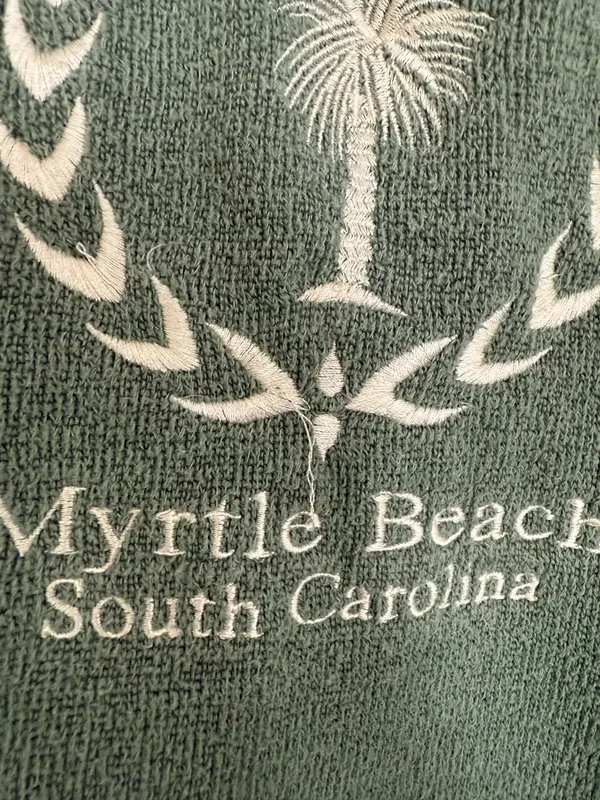 Myrtle Beach Sage Green Knit Textured Crewneck - Image 4
