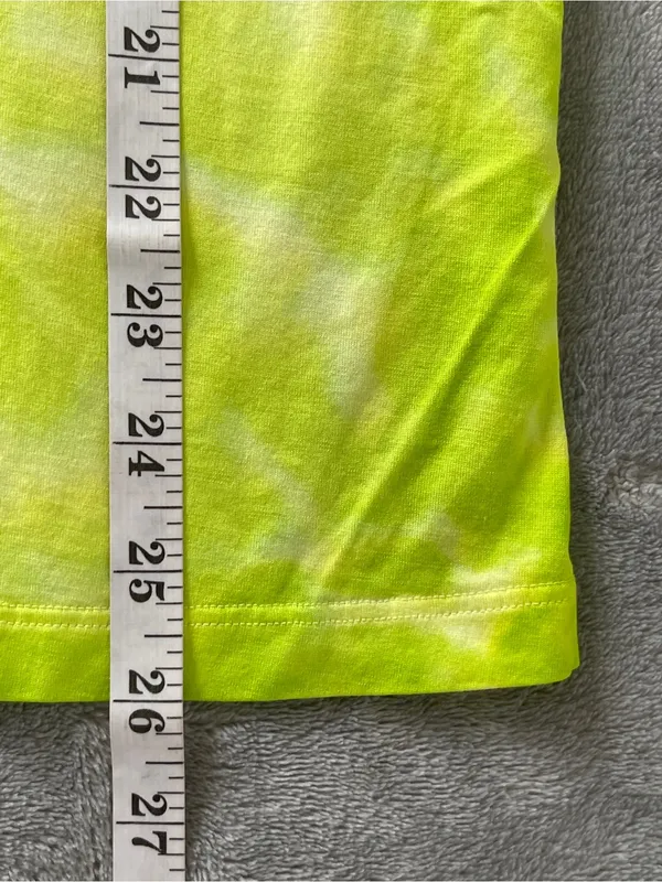 Lululemon All yours cotton t-shirt Tie-Dye neon lime Crewneck outdoor gym active - Image 8