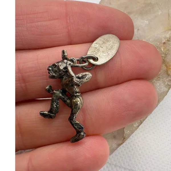 Vintage Sterling Silver Stanton Hall Natchez Running Native American Charm 3.96g - Image 3