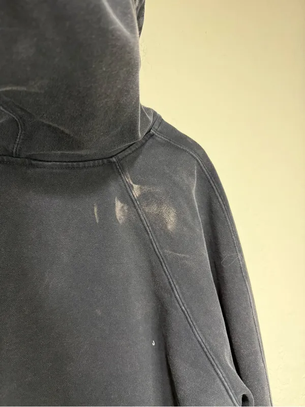 JoyLab Black Quarter Zip Pullover Hoodie Cropped Activewear Size Large - Image 4