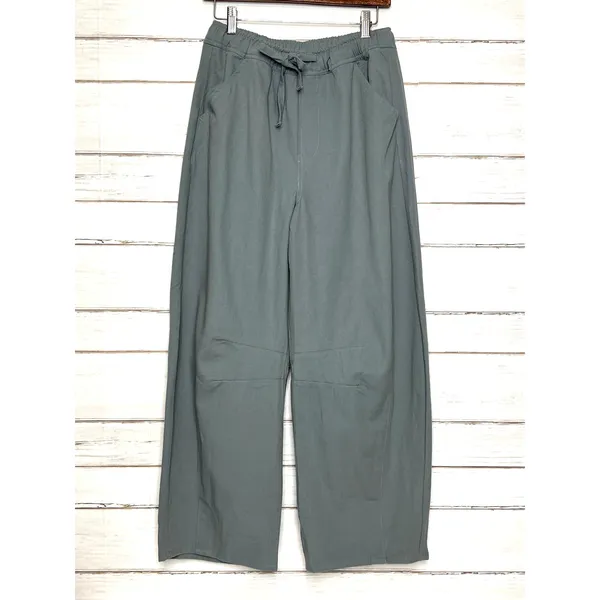 GiGiO USA Size Small Utility Wide Leg Pants Blue Cotton Cargo Barrel - Image 2