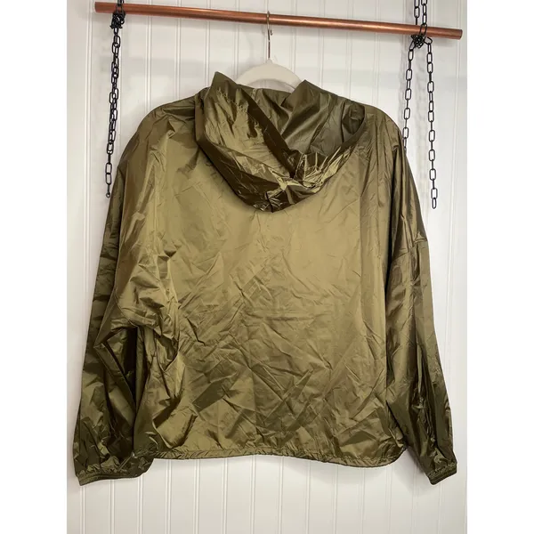 NWOT Aerie OFFLINE Green Oversized Pullover Lightweight Windbreaker Jacket S - Image 4