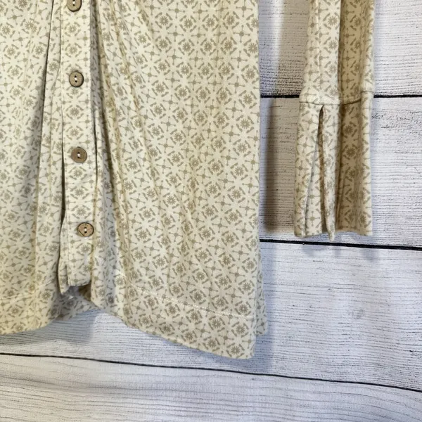 Free People Shayla Mini‎ Dress Long Sleeve Small Geometric Coquette Western Boho - Image 4