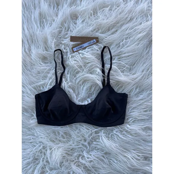 Skims Fits Everybody Unlined Demi Bra Onyx Size 32D - Image 2
