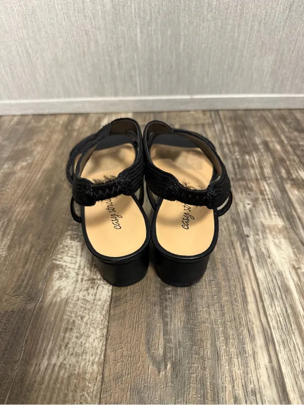 easy street Black Braided Slingback Sandal Size 8.5 - Image 11