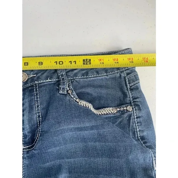 Women's Earl Jeans Barely Boot Bling Y2K Bootcut Jeans Size 10 Blue GUC!‎ 0122 - Image 11